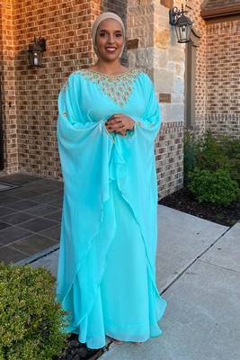 New Popular Dubai Moroccan Stylish Kaftan/ Georgette Floor Length/ Elegant Party Wear dress for womens 4