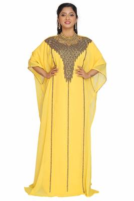 Royal Moroccan Dubai Kaftan Arabic Abaya Maxi Hand Beaded Caftan Farasha  1