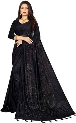 Black brasso jacquard saree with blouse 1