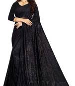 Black brasso jacquard saree with blouse