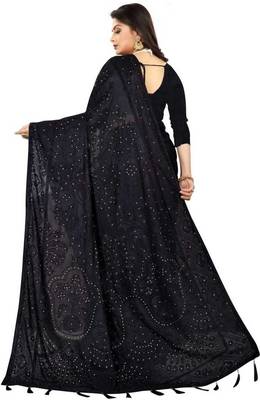 Black brasso jacquard saree with blouse 2