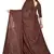 Brown brasso jacquard saree with blouse
