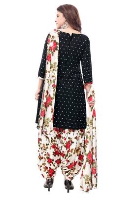 Black & White cotton Printed Unstitch top & bottom with dupatta 2
