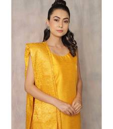 yellow cotton Kapasi kurta & pant with dupatta