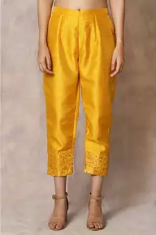 yellow cotton Kapasi kurta & pant with dupatta