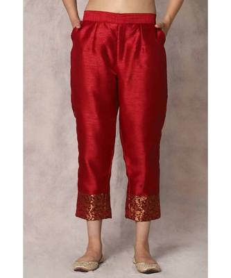 red cotton Surkh kurta & pant with dupatta 5