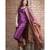 purple cotton Uda kurta & pant with dupatta