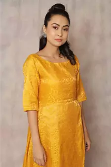 multicolor cotton Poppy side kurti & pant