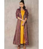 mustard cotton Zinnia jacket with dress