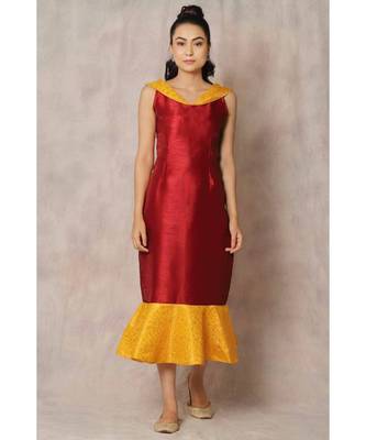 red cotton Pompano dress 1