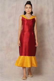 red cotton Pompano dress