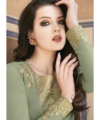 Sea Green Georgette top & bottom with dupatta 4