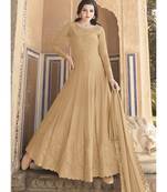 Cream Georgette top & bottom with dupatta