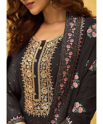 Faux Georgette Festival Designer Palazzo Suit 2