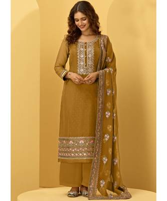 Embroidered Designer Palazzo Suit 1