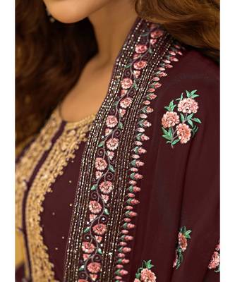 Wine Festival Faux Georgette Designer Palazzo Salwar Kameez 2