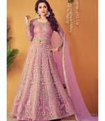 Light Lavender Net top & bottom with dupatta