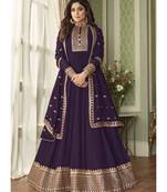 Dark Wine Georgette Designer Party Wear Suit