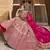 Stunning Pink Heavy Hand Work & Embroidered Velvet Bridal Lehenga
