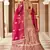 Stunning Pink Heavy Hand Work & Embroidered Velvet Bridal Lehenga