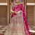 STUNNING PINK HEAVY HAND WORK & EMBROIDERED VELVET BRIDAL LEHENGA