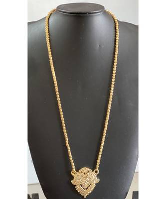 Beautiful Gold Plated Cz White Designer Chain DJ22211 1