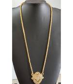 Beautiful Gold Plated Cz White Designer Chain DJ22211