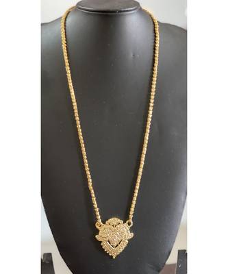 Beautiful Gold Plated Cz White Designer Chain DJ22211 2