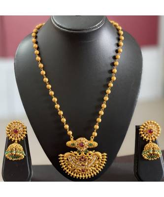 Beautiful Kemp-green Designer Necklace Set _DJ24246 1