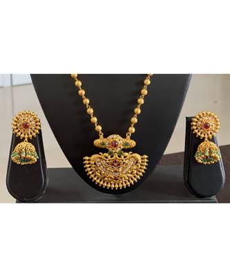 Beautiful Kemp-green Designer Necklace Set _DJ24246 3