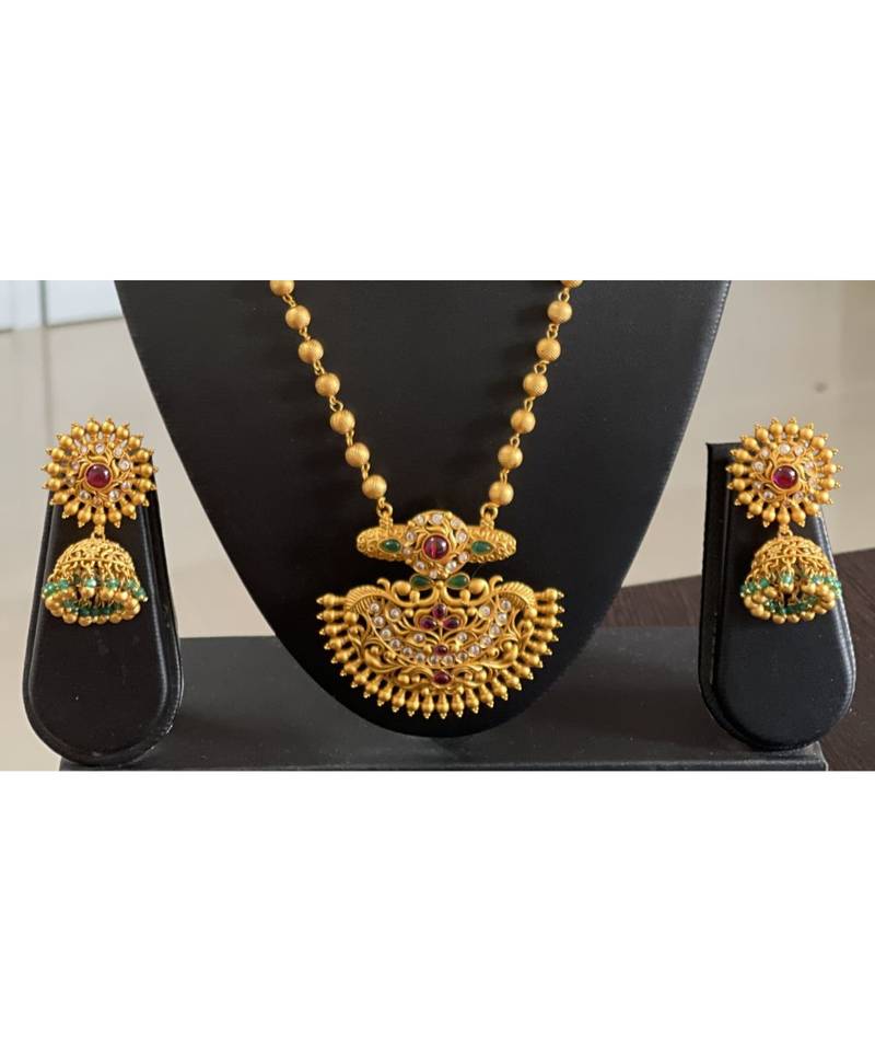 Beautiful Kemp-green Designer Necklace Set _DJ24246