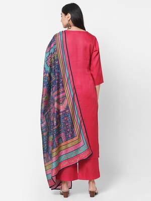 Pink zari silk blend salwar 2