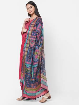 Pink zari silk blend salwar 4
