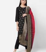 Black zari silk blend salwar