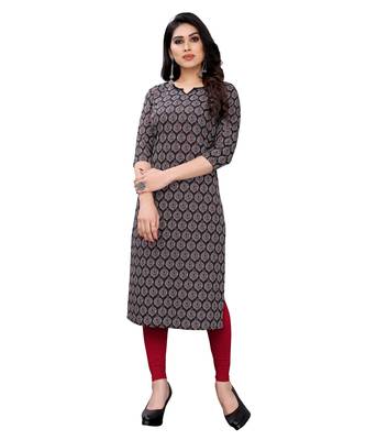Black printed crepe kurtas-and-kurtis 1