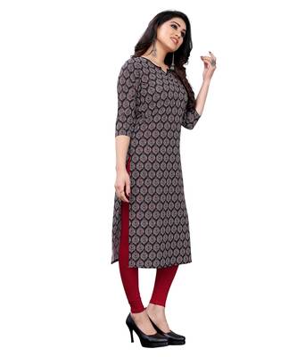 Black printed crepe kurtas-and-kurtis 2