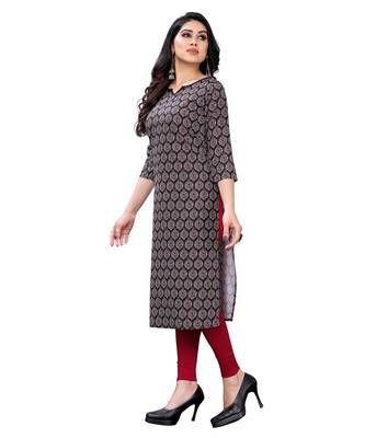 Black printed crepe kurtas-and-kurtis 3