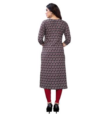 Black printed crepe kurtas-and-kurtis 4