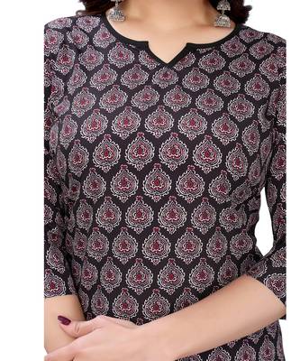 Black printed crepe kurtas-and-kurtis 5