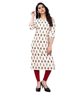 White printed crepe kurtas-and-kurtis 1