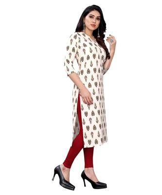 White printed crepe kurtas-and-kurtis 2
