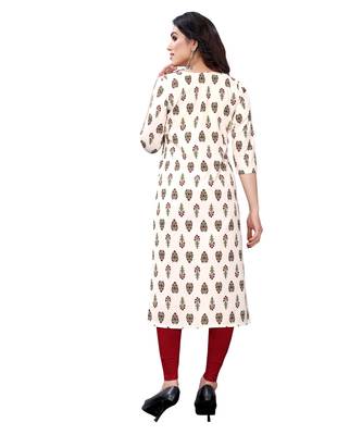 White printed crepe kurtas-and-kurtis 4