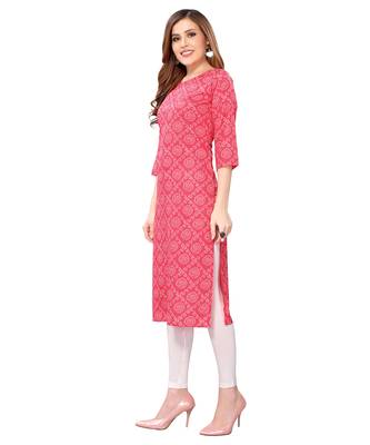 Pink printed crepe kurtas-and-kurtis 2