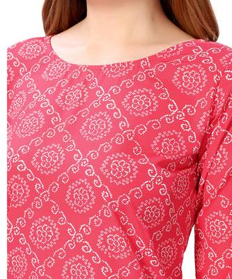 Pink printed crepe kurtas-and-kurtis 5