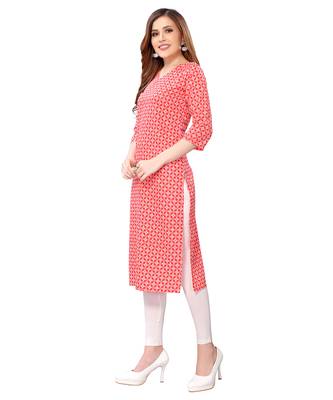 Red printed crepe kurtas-and-kurtis 2