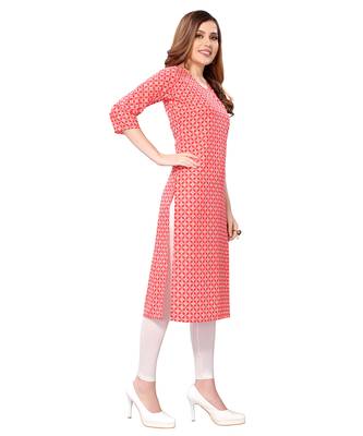 Red printed crepe kurtas-and-kurtis 3
