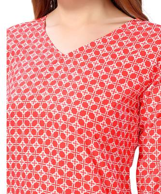 Red printed crepe kurtas-and-kurtis 5