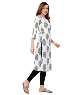 White printed crepe kurtas-and-kurtis 3
