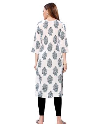 White printed crepe kurtas-and-kurtis 4