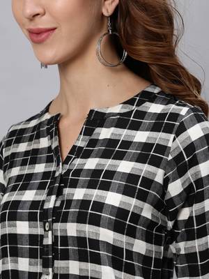 Black printed cotton cotton-tops 4